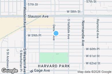 Map image of the property - 1550 1/2 West 59th Place