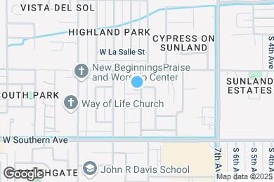 Map image of the property - 5628 S 11th Dr