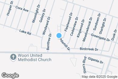 Map image of the property - 1709 Cedarhill Dr