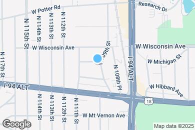 Map image of the property - 541 N 109th St