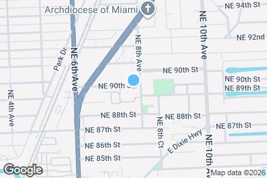 Map image of the property - 8950 NE 8th Ave