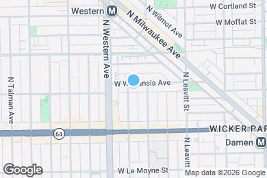 Map image of the property - 2319 W Wabansia Ave