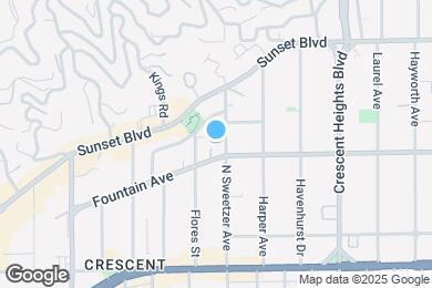 Map image of the property - 1317 N Sweetzer Ave