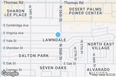 Map image of the property - 3542 E Yale St