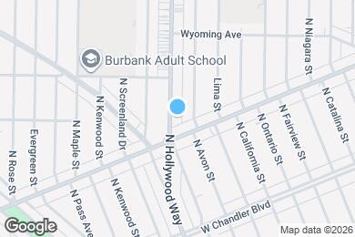 Map image of the property - 1420 N Hollywood Way