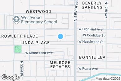 Map image of the property - 4636 N 19th Ave