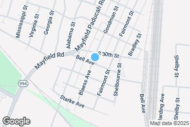 Map image of the property - 1103 Bell Ave