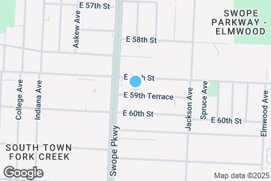 Map image of the property - 3820 E 59th Terrace