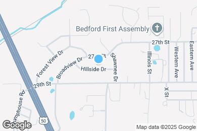 Map image of the property - 2829 Hillside Dr