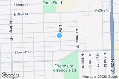 Map image of the property - 1652 E Hickory St