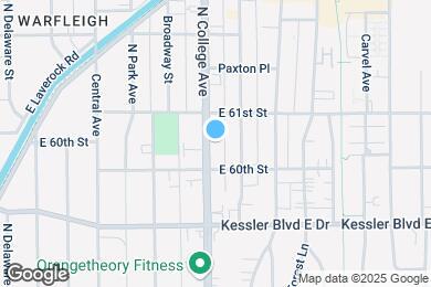 Map image of the property - 6021 N College Ave