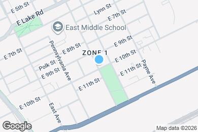 Map image of the property - 1204 E 10th St