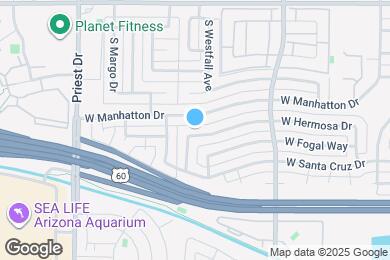 Map image of the property - 1128 W Hermosa Dr