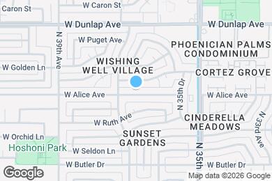 Map image of the property - 3634 W Alice Ave