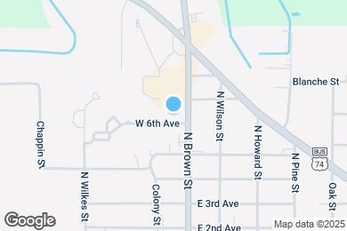 Map image of the property - 106 W 6th Ave