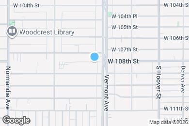 Map image of the property - 1016 1/2 W 108th St