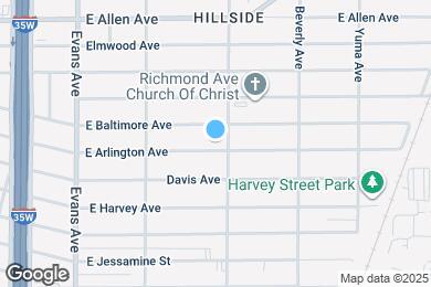 Map image of the property - 1119 E Arlington Ave