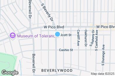 Map image of the property - 1444 S Beverly Dr