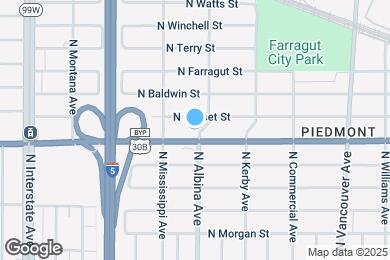 Map image of the property - 7515 N Albina Ave