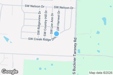Map image of the property - 309 SW Creek Ridge Drive .