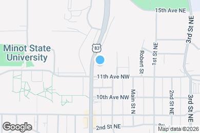 Map image of the property - Beaver Ridge Apartments - Walking distance to Minot State University Campus!