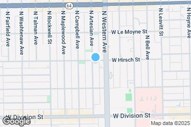 Map image of the property - 1357 N Artesian Ave