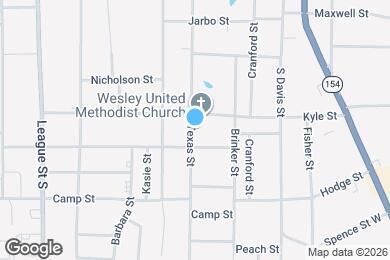 Map image of the property - 624 Texas St