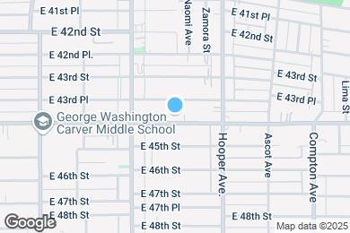Map image of the property - 1185 E Vernon Ave