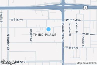 Map image of the property - 5375 W 3rd Pl