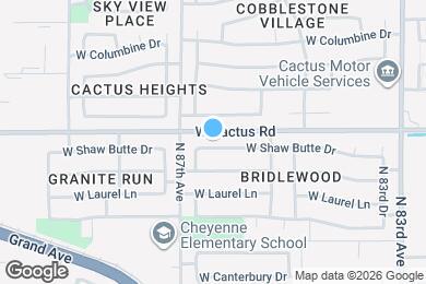 Map image of the property - 8630 W Shaw Butte Dr