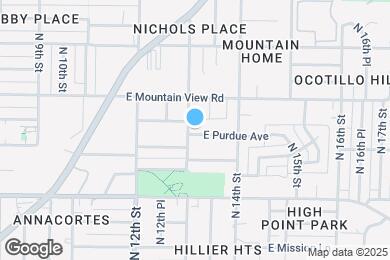 Map image of the property - 1306 E Purdue Ave