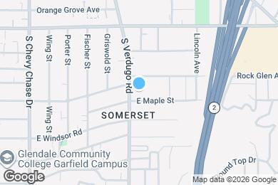 Map image of the property - Verdugo Apartments