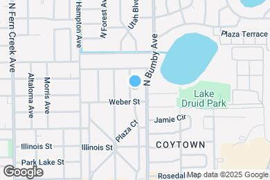 Map image of the property - Available Now! 2/2 Bungalow near Downtown