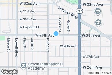 Map image of the property - 3180 W 29th Ave