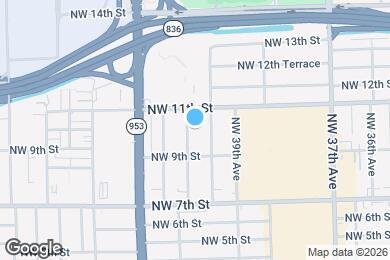 Map image of the property - 951 NW 40th Ave