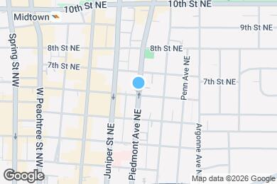 Map image of the property - 830 Piedmont Ave NE