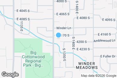 Map image of the property - 1321 E 4200 S