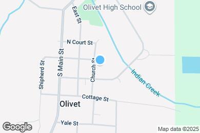 Map image of the property - Creekside Apartments
