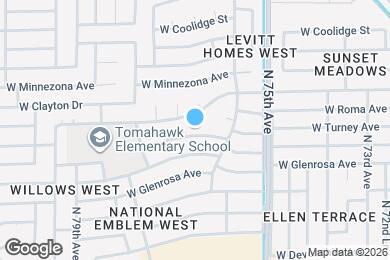 Map image of the property - 7556 W Turney Ave