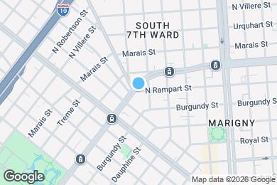 Map image of the property - 1738 N Rampart St