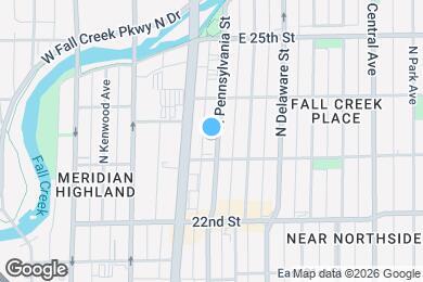 Map image of the property - 2322 N Pennsylvania St