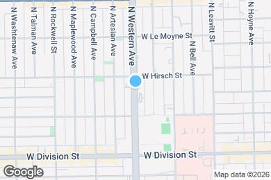 Map image of the property - 1335 N Western Ave