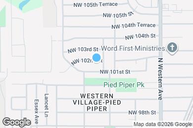 Map image of the property - 1308 NW 102nd St