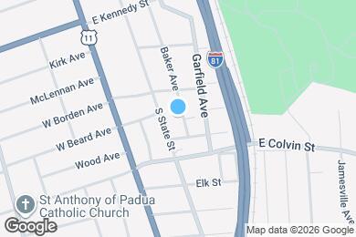 Map image of the property - 332 Baker Ave