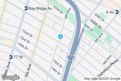 Map image of the property - Tastefully Renovated 2 bedroom 1 bathroom w/ in unit laundry tucked away in bay ridge