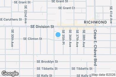 Map image of the property - 3513 SE Clinton St
