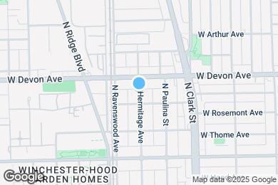 Map image of the property - 6364 N Hermitage Ave