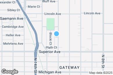 Map image of the property - 1614 N 12th St