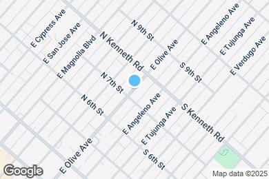 Map image of the property - 732 E Olive Ave