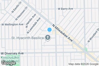 Map image of the property - 3627 W Oakdale Ave
